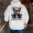 Chill The Fourth Out 4th Of July Cute French Bulldog Men Zip Up Hoodie Back Print