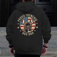 For French Bulldog Lovers Men Proud Frenchie Dog Dad Men Zip Up Hoodie Back Print