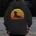 Retro Vintage French Bulldog Shirt Yoga French Bulldog Men Zip Up Hoodie Back Print