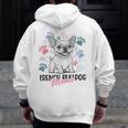 French Bulldog Mama Frenchie Dog Mom Men Zip Up Hoodie Back Print