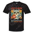Snack Mom Tie-Dye T-Shirt - Raccoon Design for Foodie Moms Black Tie-Dye