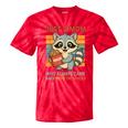 Snack Mom Tie-Dye T-Shirt - Raccoon Design for Foodie Moms Red Tie-Dye
