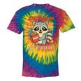 Snack Mom Tie-Dye T-Shirt - Raccoon Design for Foodie Moms Rainbow Tie-Dye