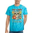 Snack Mom Tie-Dye T-Shirt - Raccoon Design for Foodie Moms Turquoise Tie-Dye