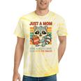Snack Mom Tie-Dye T-Shirt - Raccoon Design for Foodie Moms Yellow Tie-Dye