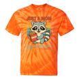 Snack Mom Tie-Dye T-Shirt - Raccoon Design for Foodie Moms Orange Tie-Dye