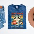 Snack Mom Life Raccoon T-Shirt - Mineral Wash, Fun Design Mineral Navy