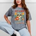 Snack Mom Life Raccoon T-Shirt - Mineral Wash, Fun Design Mineral Gray