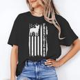 French Bulldog American Flag Frenchie Dog Women's T-Shirt