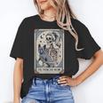 Frenchie Dog Mom Tarot Card French Bulldog Skeleton Mom Women's T-Shirt