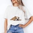 English Bulldog Apparel Bulldog Mom Life Is Ruff Women's T-Shirt