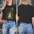 Camo US Flag French Bulldog Frenchie Patriot Dog Lover Women's T-Shirt