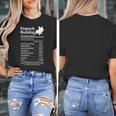French Bulldog Facts Nutrition Frenchie Lover Women's T-Shirt
