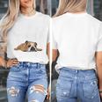 English Bulldog Apparel Bulldog Mom Life Is Ruff Women's T-Shirt