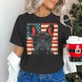 French Bulldog Dog Motif USA Patriot 4th Of July Women's T-Shirt