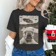 French Bulldog And UFO UFO And French Bulldog Selfie Women's T-Shirt