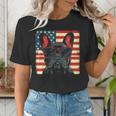 French Bulldog Dog Motif USA Patriot 4th Of July Women's T-Shirt