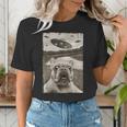 French Bulldog And UFO UFO And French Bulldog Selfie Women's T-Shirt