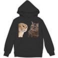 2匹の猫がミームを話す 長袖tシャツ パーカー