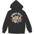 Corgis Rock かわいいコーギー犬トリオ ロックアウト ギターを弾く パーカー