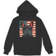 French Bulldog Dog Motif USA Patriot 4th Of July Unisex Hoodie