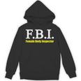 メンズ Fbi Female Body Inspector Meme Novelty Apparel Hoodie