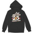 Just Married 25 Years Ago シルバーウェディング Hoodie