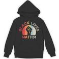 Lives Matter Raised Fist Retrointage No Racism Hoodie