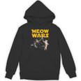 Meow Wars 猫好きのための面白いグラフィック パーカー