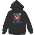 Retro Wtf Is A Kilometer Patriotic American Skeleton Hoodie