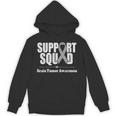 Support Squad Brain Tumor Awareness Brain Cancer Gray Ribbon Hoodie