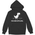 You Are Offline T-Rex 恐竜のラン ピクセルアート 恐竜ゲーム パーカー