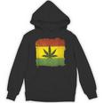ウィード マリファナ ガンジャ リーフ ラスタ フラッグ 大麻 恋人 ギフト Hoodie