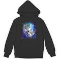 コズミックスペース オオカミ 家族 オオカミ 顔 Hoodie
