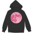ストロベリームーンデザイン 満月 かわいいピンクムーン パーカー