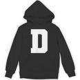 大文字 D アルファベットモノグラム イニシャル パーカー