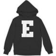 大文字 E アルファベット モノグラム イニシャル パーカー