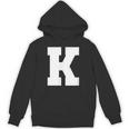 大文字 K アルファベットモノグラム イニシャル Hoodie
