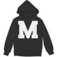 大文字 M アルファベットモノグラム イニシャル Hoodie
