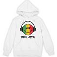 One Love ラスタ レゲエ 音楽 ヘッドホン スマイルフェイス ラスタファリ パーカー