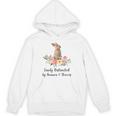 うさぎと花に気が散りやすい ウサギ かわいいウサギ Hoodie
