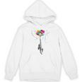 カラフルな顔 赤ちゃん オランウータン ハンギングバルーン グラフィック 猿 Hoodie