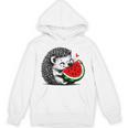 スイカの誕生日を食べるキュートで愛らしいハリネズミ Hoodie
