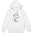 スコティッシュフォールド ネコ 桜の花 長袖tシャツ Hoodie