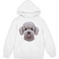 ホワイト トイプードル 犬 いぬ 顔 パーカー