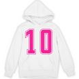 ピンク色背番号 10 チーム短大スポーツピンク色背番号付きユニフォーム パーカー