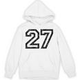 数字 27 ヴィンテージ ブラックホワイト パーカー