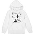楽譜で遊ぶ面白い猫 Hoodie