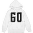 背番号 60 チーム短大スポーツ背番号付きユニフォーム Hoodie