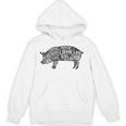 豚肉の部位 面白いtシャツ 豚 ブタ Bbq メンズ おもしろ 面白い 服 オリジナル グッズ ネタ バーベキュー ネタ Hoodie